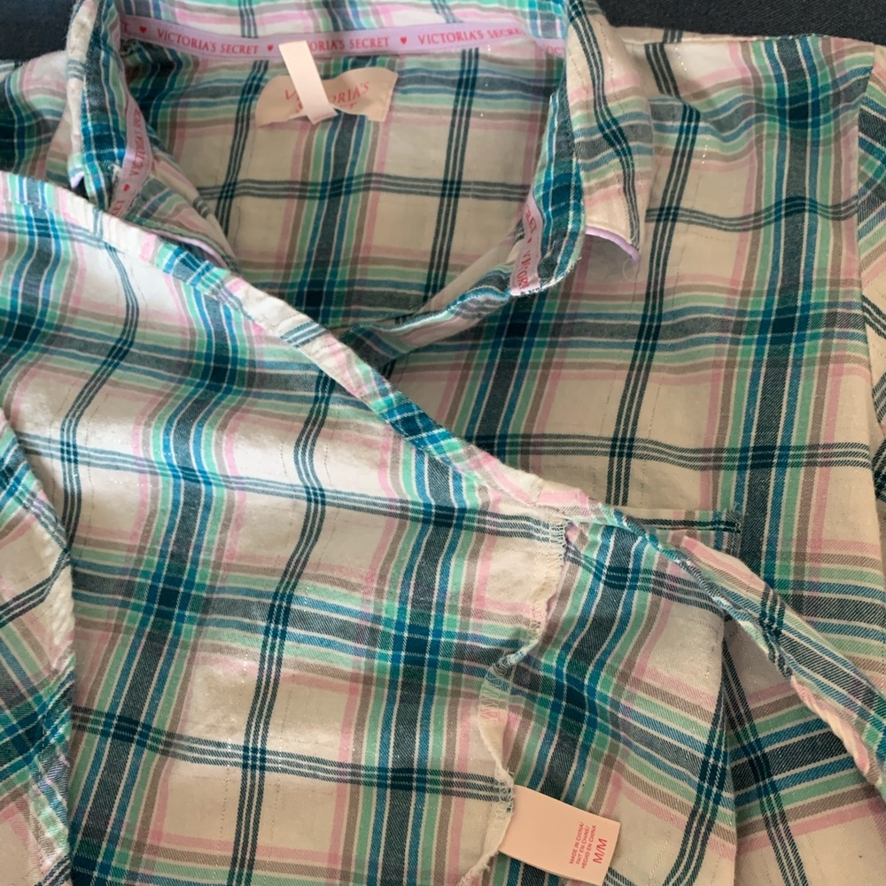 Donated Victoria’s Secret Flannel PJ Shirt🍭 - Picture 3 of 7